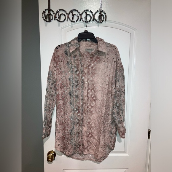 New! Allsaints Inez Marea Broiderie Shirt Dress 🤍 sz 6 - Picture 8 of 13